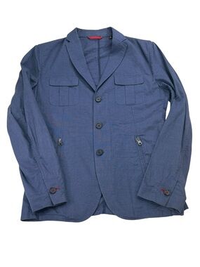 SONS OF INTRIGUE Men’s Blazer Sports Jacket Blue 100% Cotton Size‎ Small